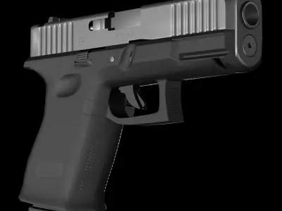 Glock 19 gen 5 Low-poly 3D model