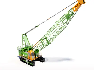 Crawler Crane model Low-poly 3D model