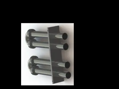   Double Pipe Heat Exchanger    HAIRPIN     Free 3D model