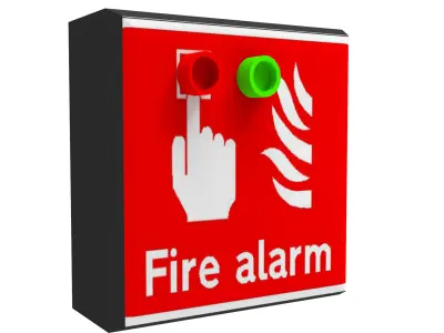 Manual Call Point Fire Alarm Low-poly 3D model purchase