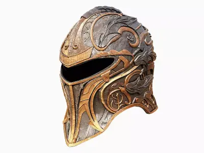 Knight Helmet 3D model shop