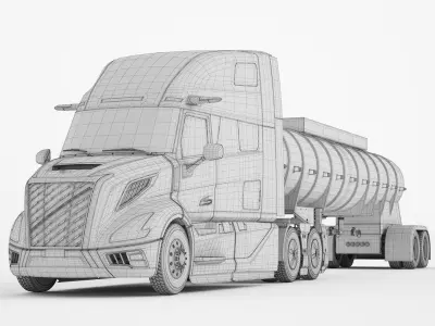  Semi Truck Generic Fuel Tank Trailer 03 