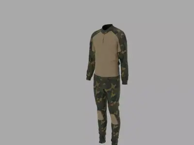 Military Uniform Low-poly 3D model