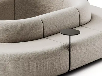 MDD Artico Sectional Sofa Rectangular Set 3D model