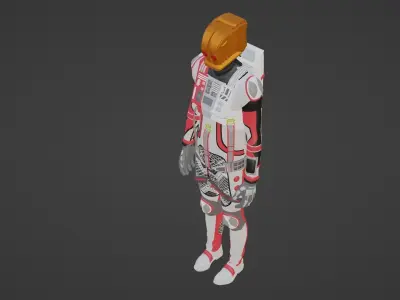 Robot Soldier - Assault Soldier Low-poly 3D model 5