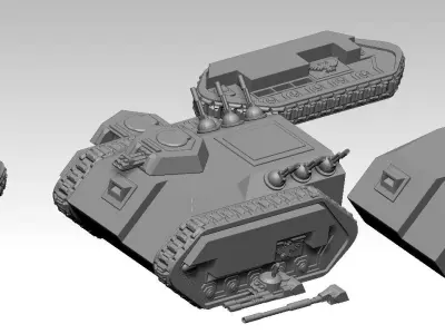 TROOP TRANSPORT READY TO 3D PRINT 3D model