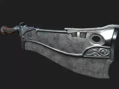 Cleaver 1 sword Low-poly 3D model