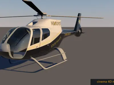 Police Helicopter model 3D model