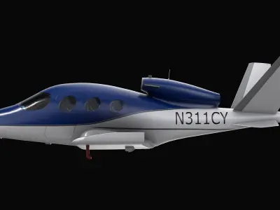 Cirrus Vision SF50 Private Jet 3D model