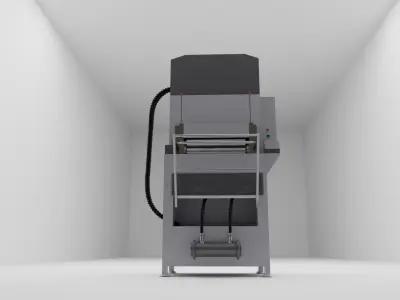 Industrial Hydraulic Punch Cutter Low-poly 3D model