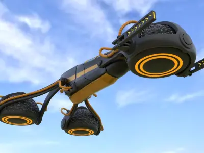  Land vehicle sci fi air 3D model