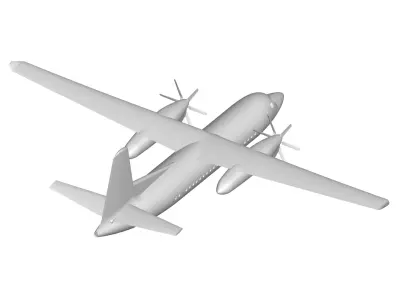 Fokker 50 3D model