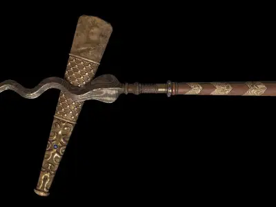 HIE Game Ready Spear D180328 Low-poly 3D model