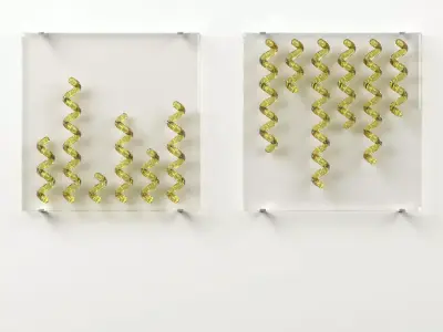 Wall Glass Blocks - Decorative Frame - Seaweeds - Part 7 3D model