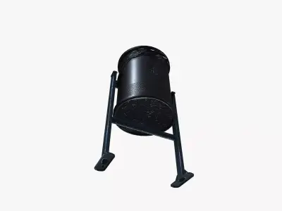 Metal Bin 3D model