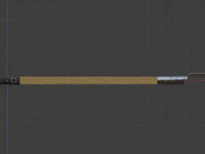Modern Shovel with long handle 3D model