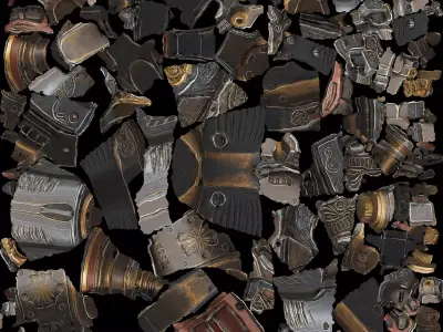 Steampunk Pistol 3D model