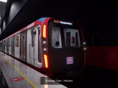 Subway Train Bundle 3D Model Pack