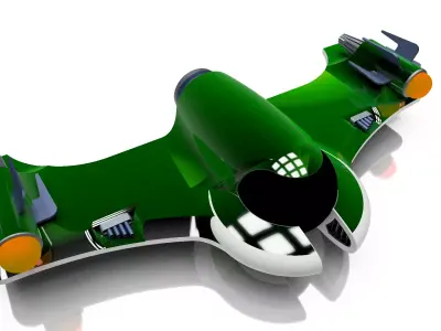 Picami MK One Spaceship Low-poly 3D model