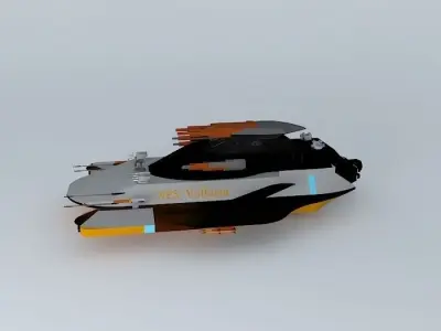 XES Valkiria Battle corvette class Free 3D model