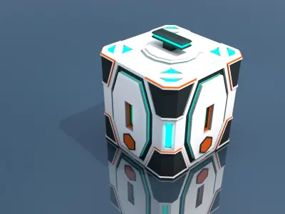 Sci Fi Box 3D model buy