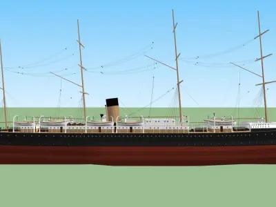 SS Atlantic 3D model