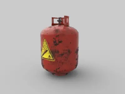 GAS TUBE GAME READY Low-poly 3D model