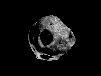 Asteroid pack Free low-poly 3D model