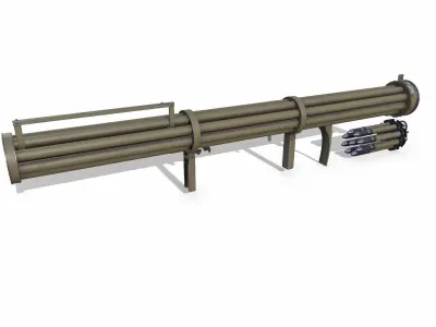 Fliegerfaust B Luftfaust Anti Tank Rocket Launcher Low-poly PBR Low-poly 3D model