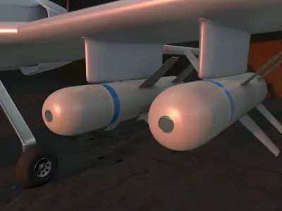 BayraktarTB2 unmanned aerial vehicle Low-poly 3D model