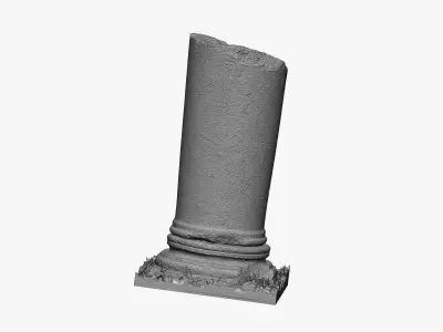 Medieval Stone Column Piece 03 RAW SCAN 3D model