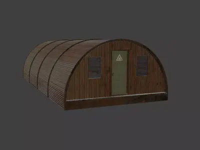 Army crew house east europe 3D model