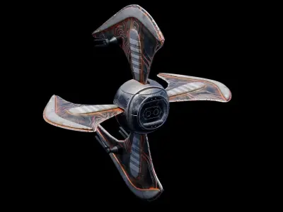 Lowpoly Security Drone  Low-poly 3D model