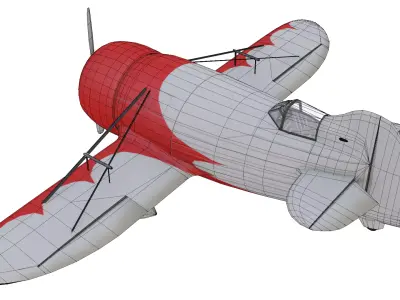 Gee Bee Model R-1 Super Sportster Low-poly 3D model