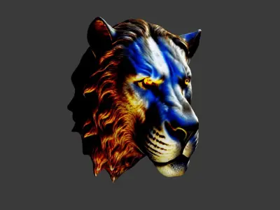 Animal Head Low-poly 3D model 35