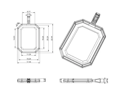 frame necklace Free 3D model