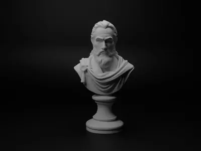 Sword Master Bust Chess 3D print model buy