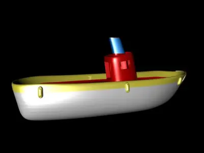 Toy Tugboat 3D model