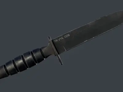 Tactical Combat Knife Kit 10 Fully Completed Gameready Knifes  Low-poly 3D model