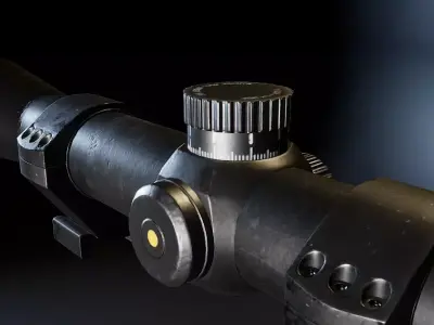 AAA VX-Freedom Sniper Scope Game Ready PBR Low-poly 3D model