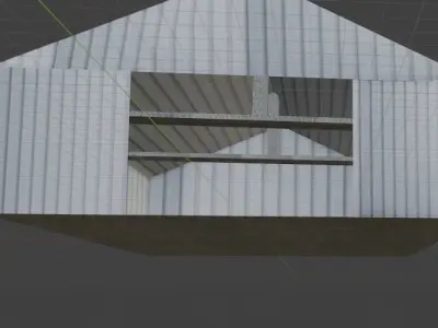 Aircraft hanger Low Poly Free low-poly 3D model