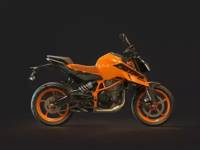 Base model KTM Duke 390 2024 3D model