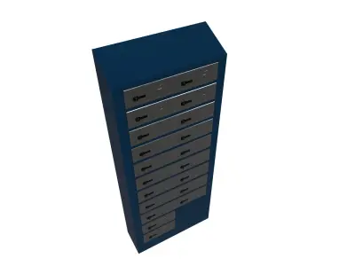 Filing Cabinets Low-poly 3D model