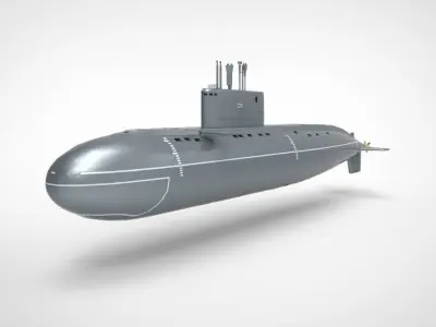 Project 877 Halibut submarine 3D model