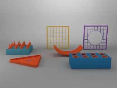 Traps and Obstacles Pack 3D model