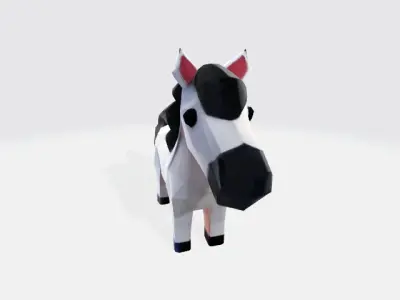 Lowpoly horse Low-poly 3D model