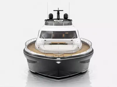 Luxury Modern Flybridge Motor Yacht 3D model