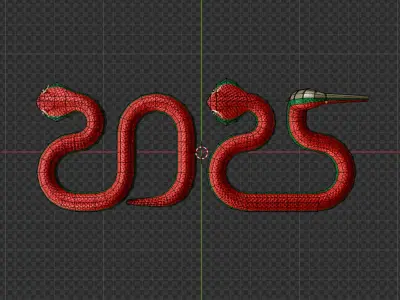 Chinese New Year Of Snake 3D model