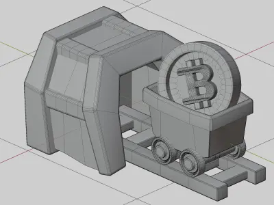 Cryptocurrency Trading 3D model