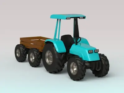 Tractor trailer 3D model from CGTrader